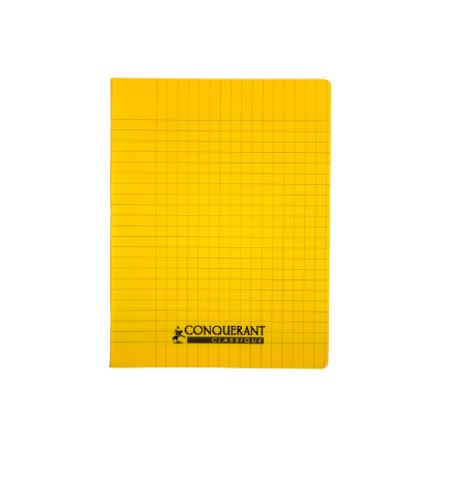 Cahier séyès petit format 96 pages polypro jaune