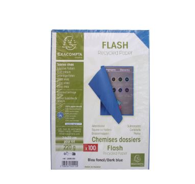Chemise cartonnée bleu vif 24x32cm