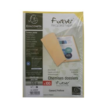 Chemise cartonnée jaune 24x32cm