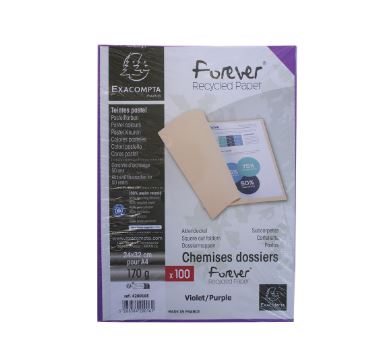 Chemise cartonnée violet 24x32cm