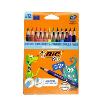 crayons de couleur Kids Triangle Jumbo 12 pièces
