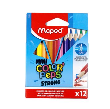 Crayons de couleur Strong 12 pièces 9cm