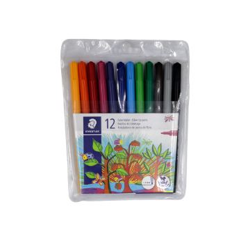 Feutres 12 couleurs Noris Club fines