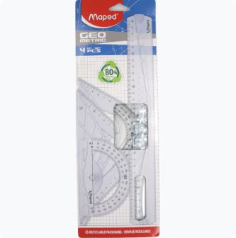 Kit traçage 4 pièces Geometric