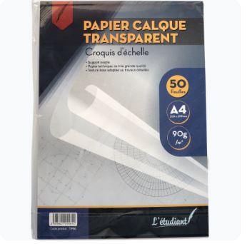 Papier calques A4 50 feuilles 90g