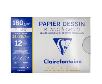 Papier dessin grainé 24x32cm 180g