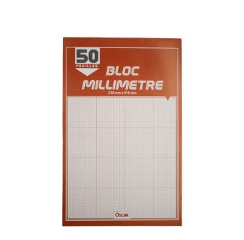 Papier millimétré A4 satin 50 feuilles 70g