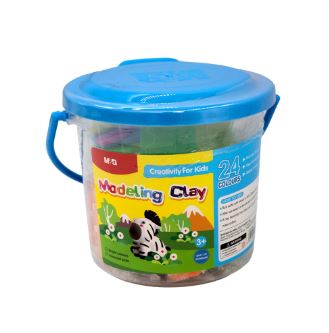 Pâte modeler 24 couleurs seau 04468