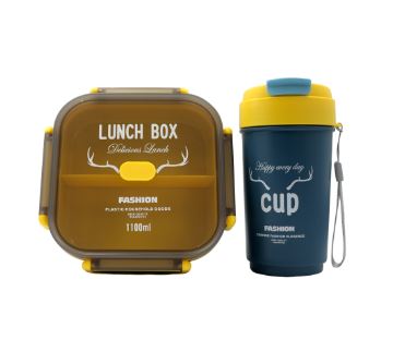 Boîte repas avec bouteille bleu 3713/C-286