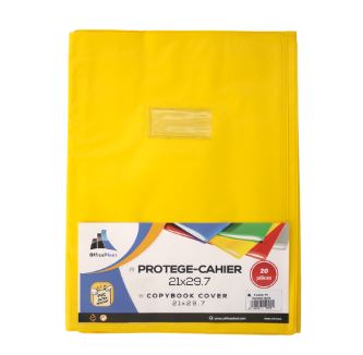Protège-cahier jaune 21×29,7cm