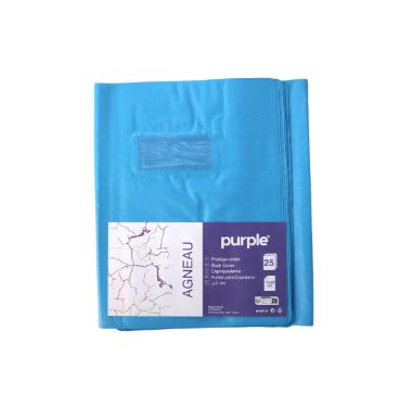Protège-cahier bleu clair 17×22cm