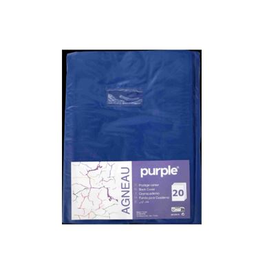 Protège-cahier bleu foncé 17×22cm