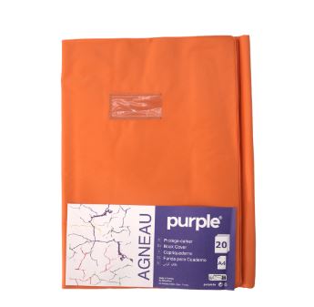 Protège-cahier orange 17×22cm