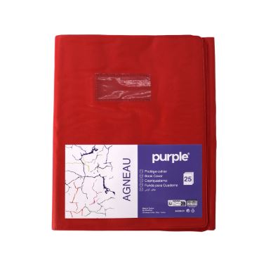 Protège-cahier rouge 17×22cm