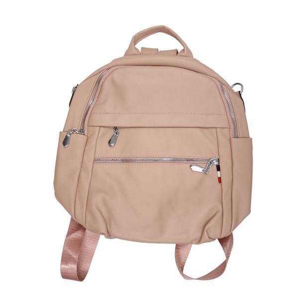 Sac à dos cuir rose B-46
