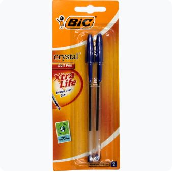 Stylo bille bleu Crystal 2 pièces