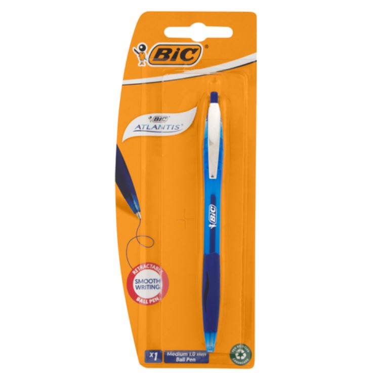 Stylo bille rétractable bleu Atlantis