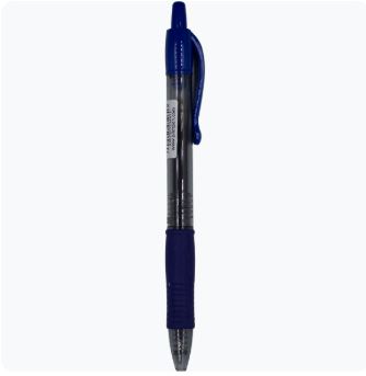 Stylo gel bleu rétractable G2-10 pointe large