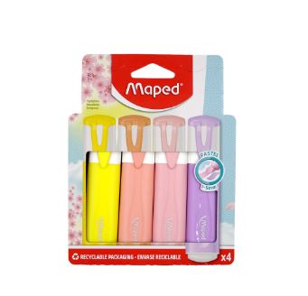 Surligneurs pastel 4 couleurs Fluo'Peps
