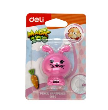 Taille-crayon lapin 1 trou avec réservoir Magic Zoo