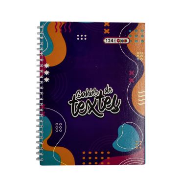 Cahier texte spiralé 124 pages