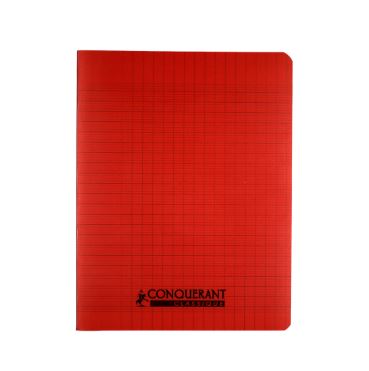 Cahier séyès petit format 96 pages polypro rouge