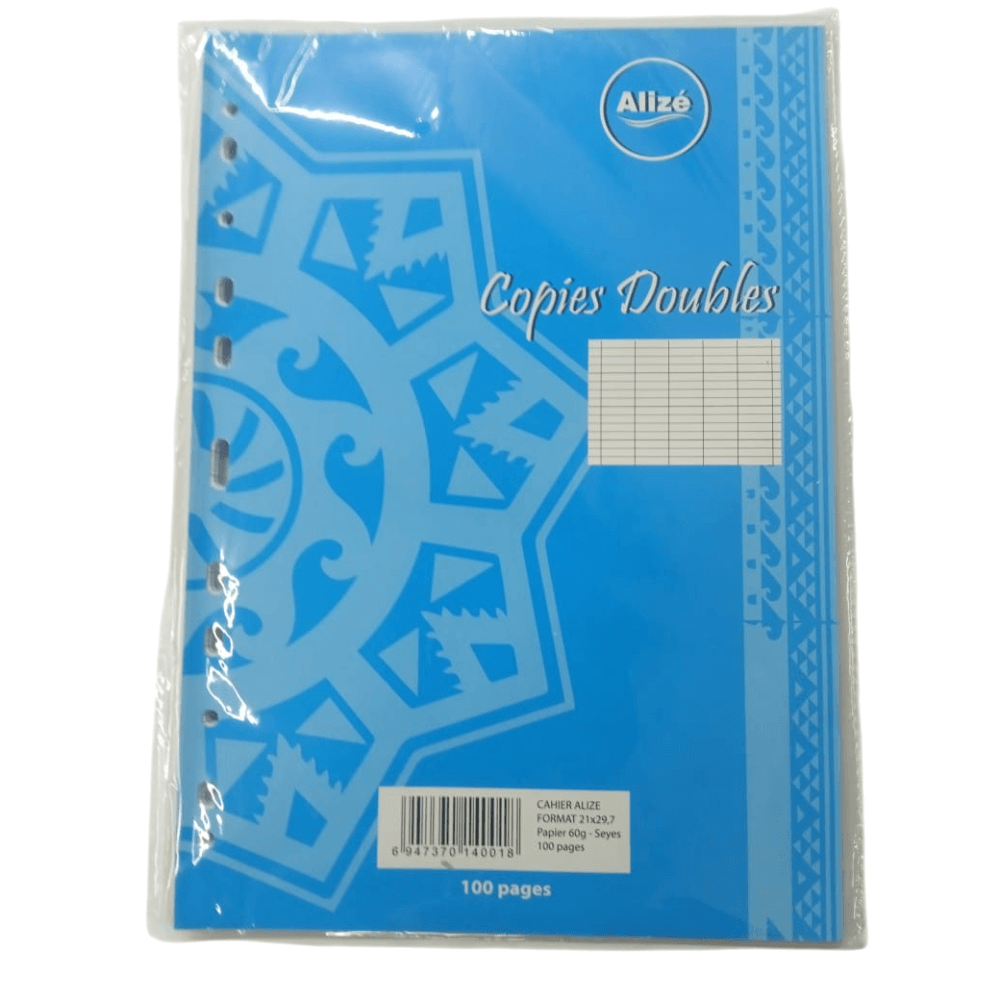 Feuilles A4 séyès perforées 100 pages