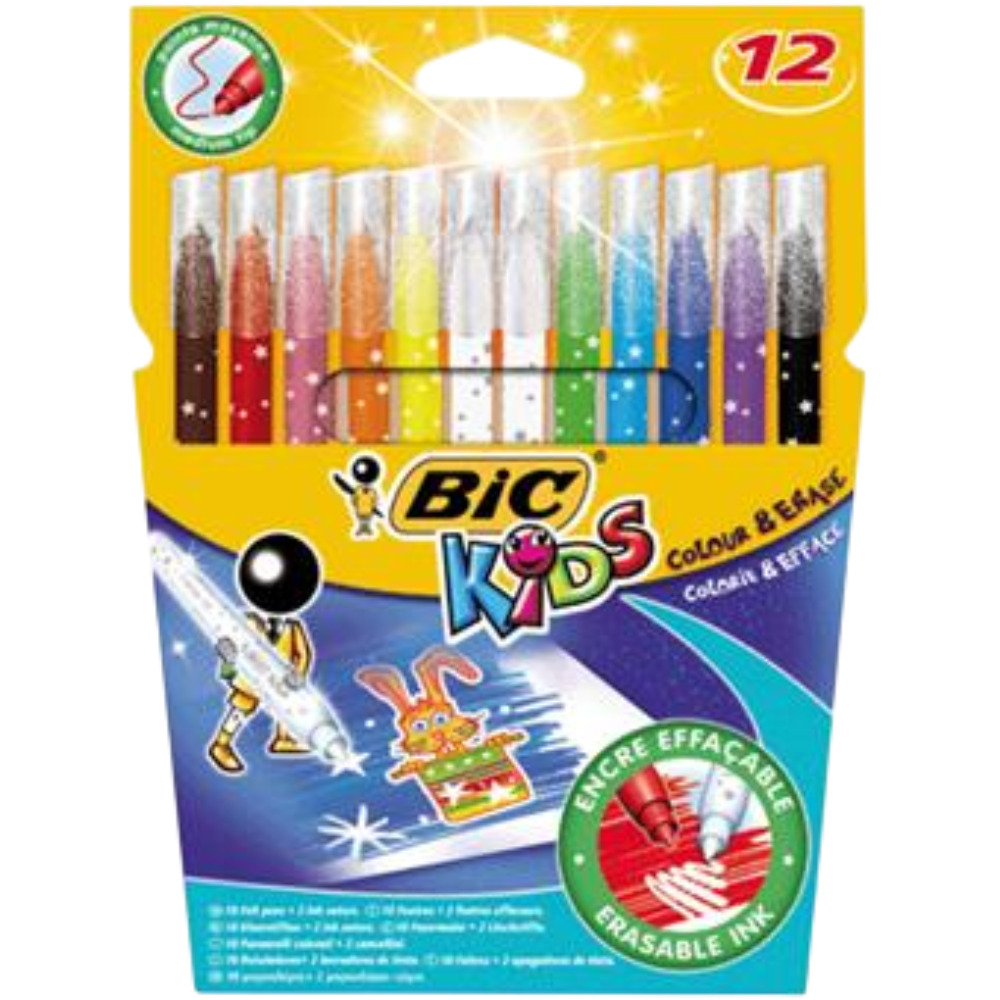 Feutres Kids 12 couleurs pointes moyennes