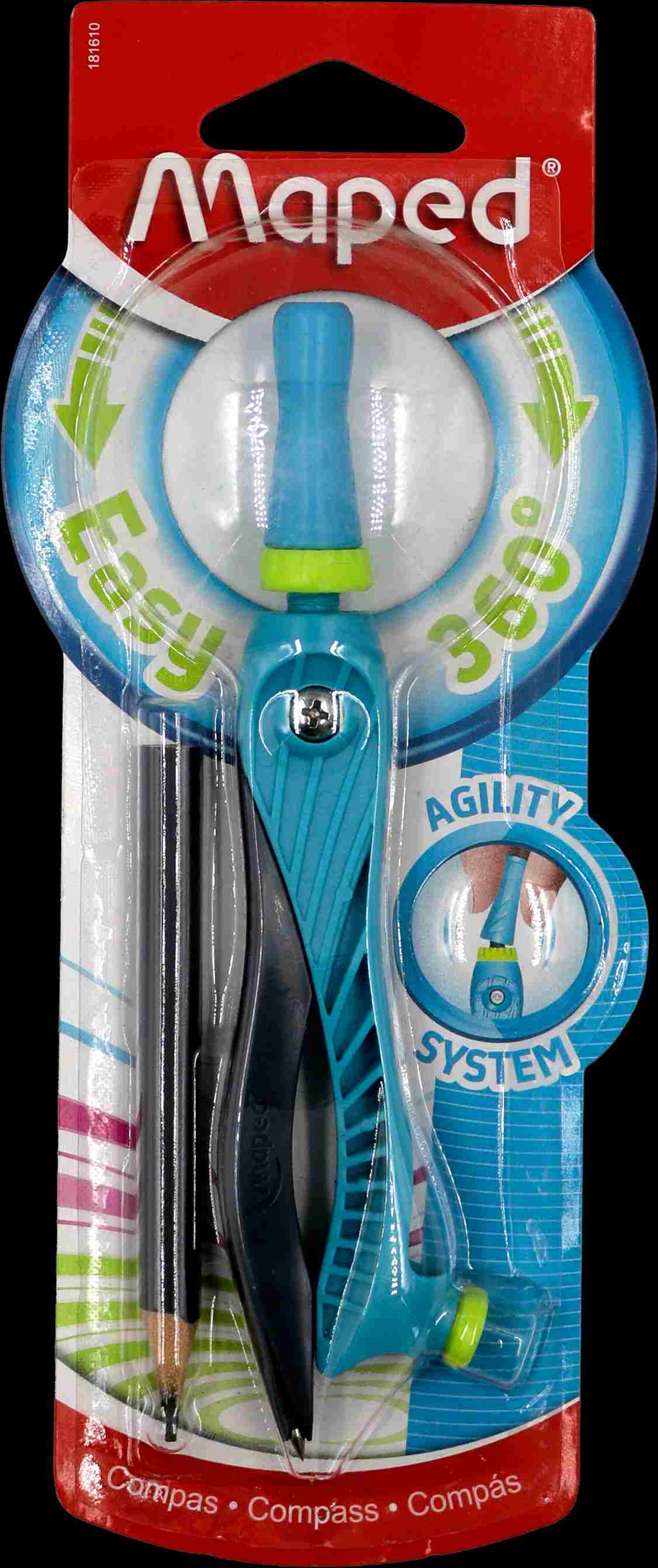 Compas plastique Kid’z Agility 360° blister