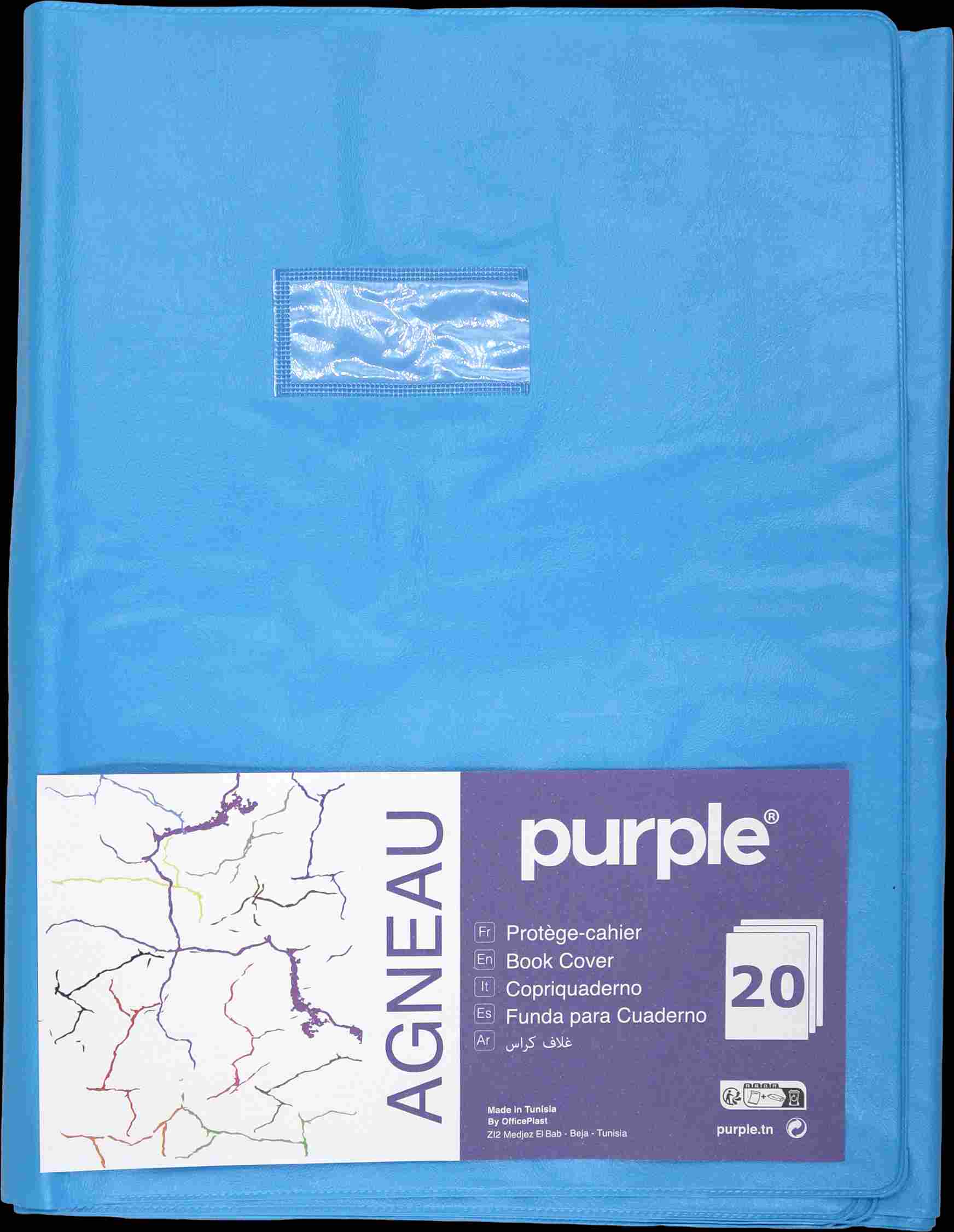 Protège-cahier bleu clair 21×29,7cm