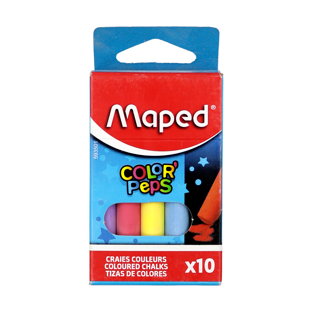Craies couleur 10 pièces Color'Peps