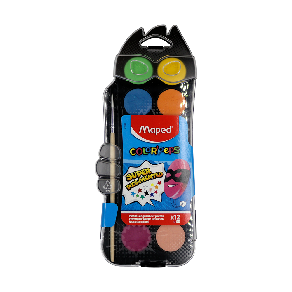 Aquarelle 12 pastilles Color'Peps