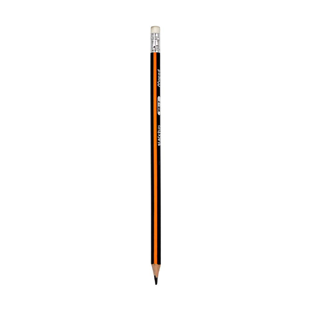 Crayon graphite HB avec gomme Black'Peps