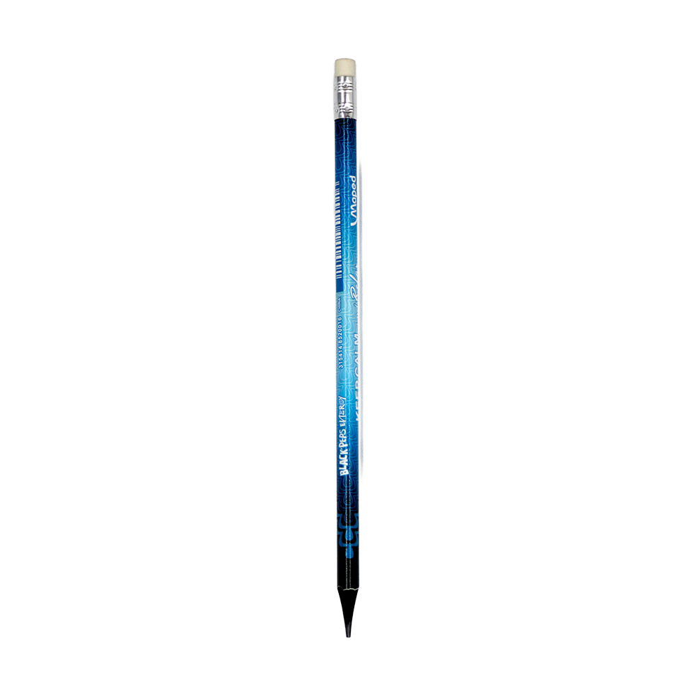 Crayon graphite Energy avec gomme Black'Peps