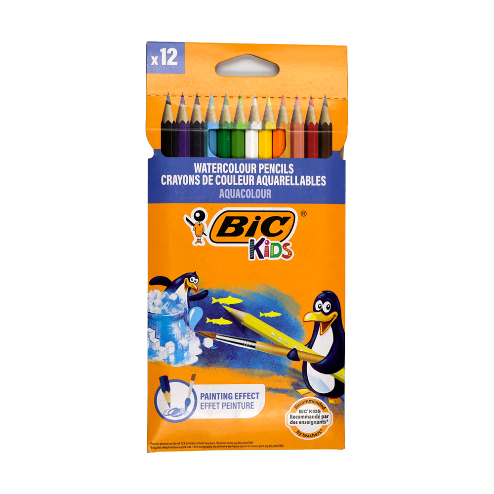 Crayons de couleur Aquacouleur Kids 12 pièces