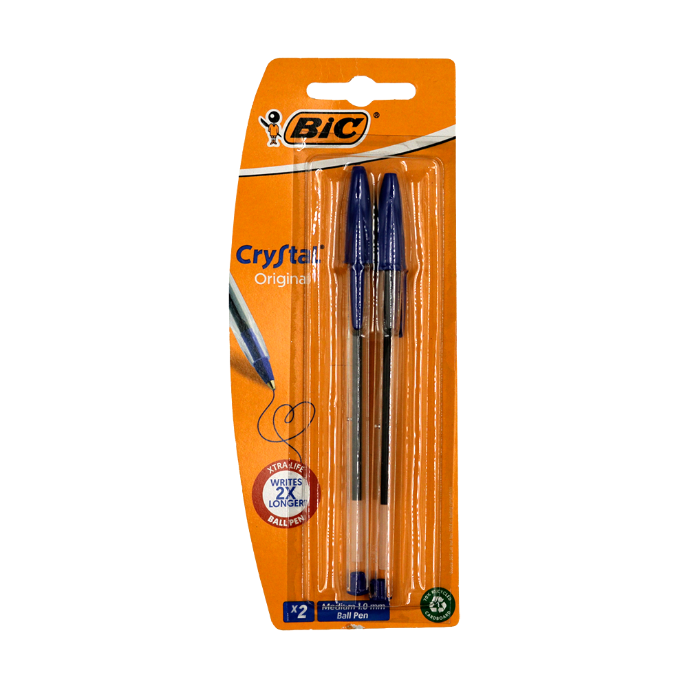 Stylo bille bleu Easy Glide Crystal 2 pièces