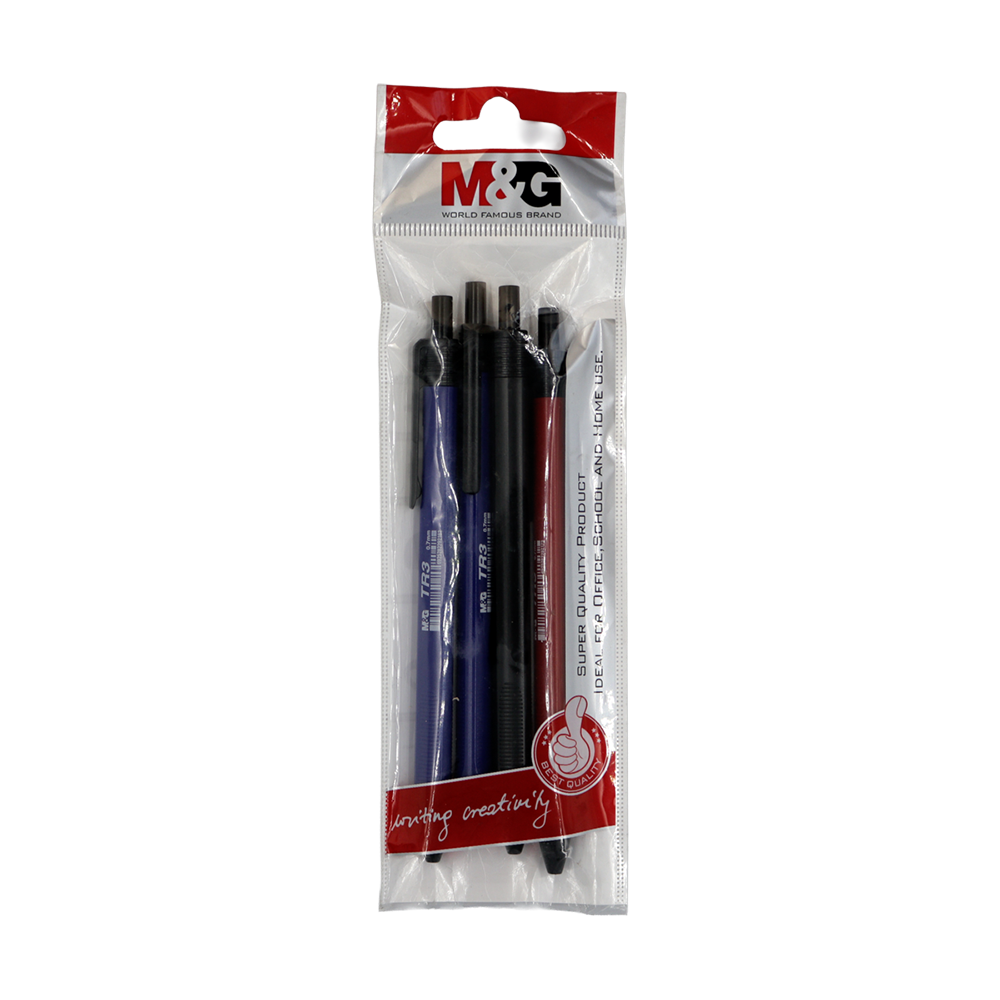 Stylo semi-gel TR3 assortis 0.7mm 4S