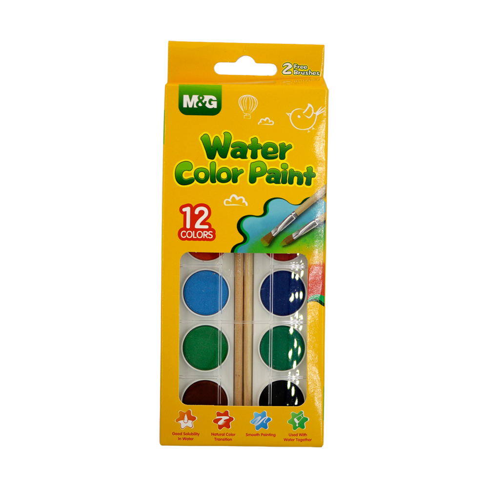 Peinture eau 12 couleurs N6586