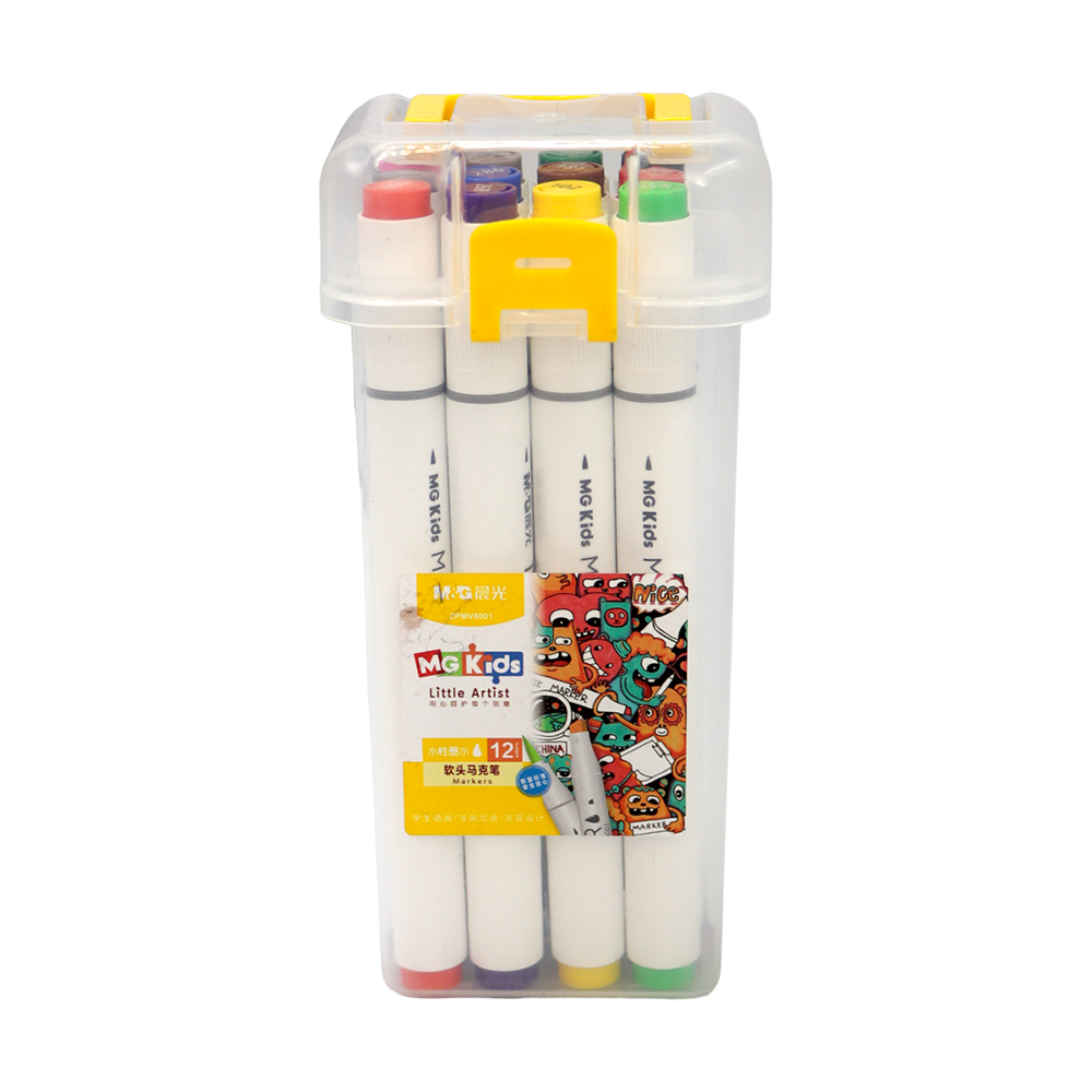 Feutre 12 couleurs double pointe V8001