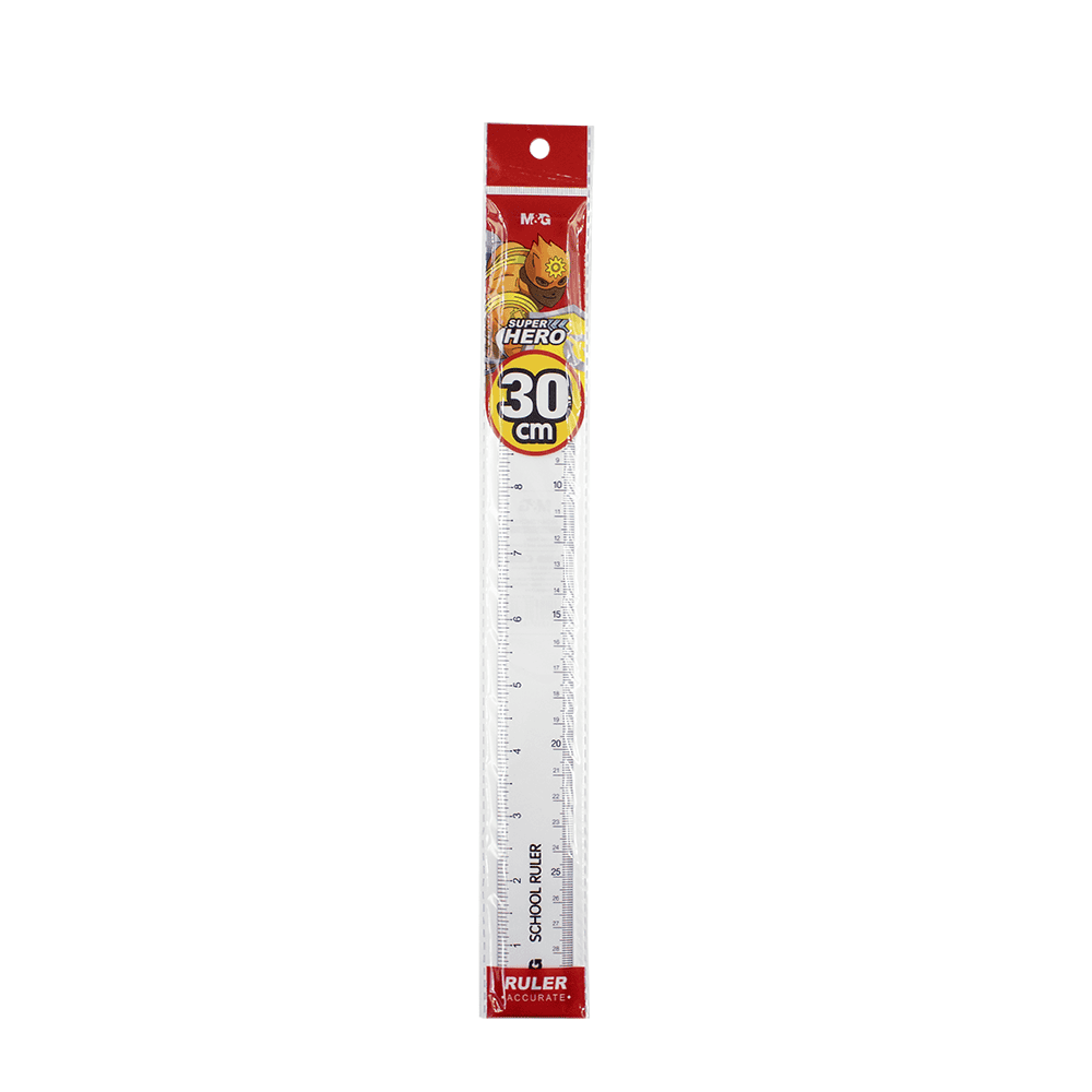 Règle plastique transparente 30cm