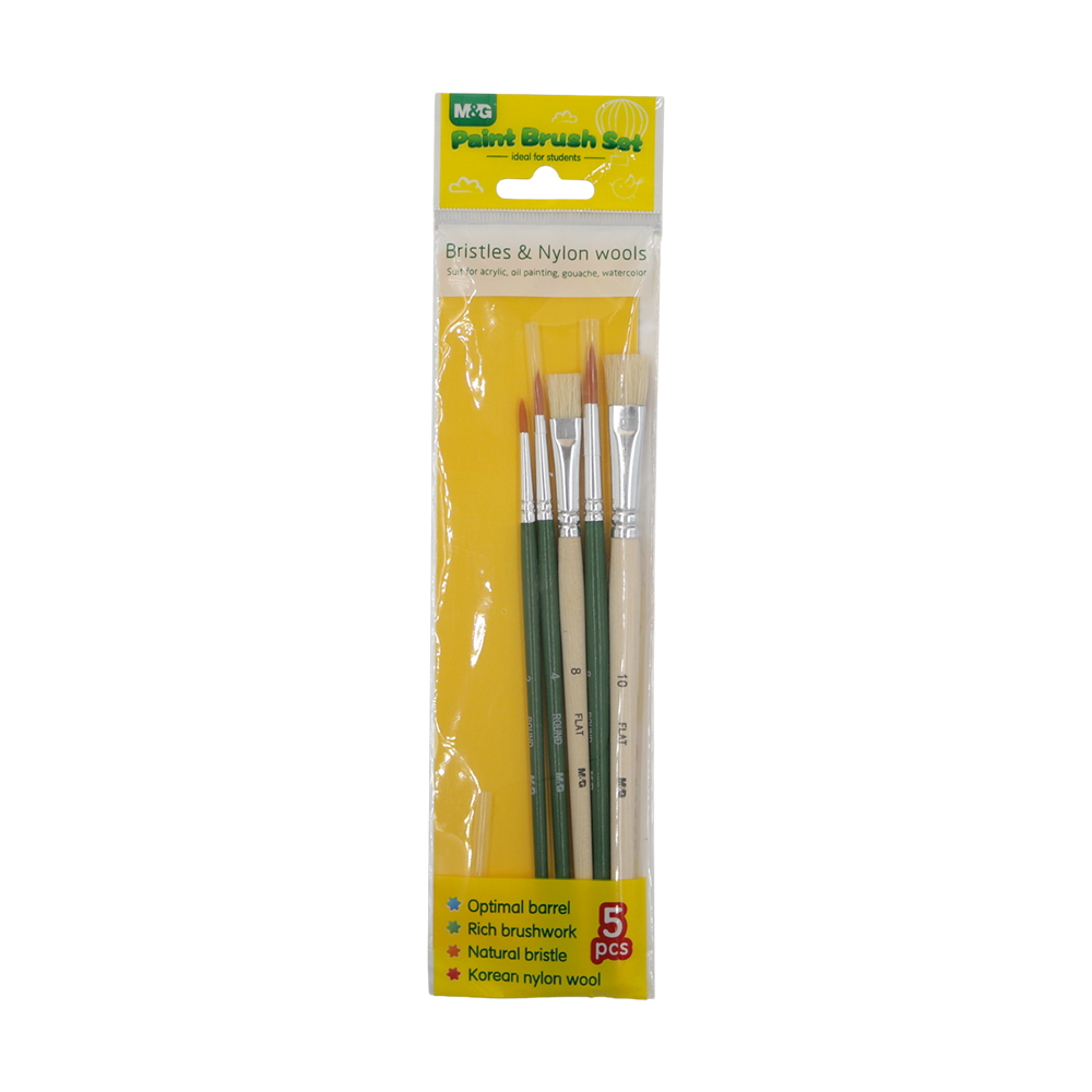 Pinceaux mix 5 pièces n°2-4-8 + n°8-10 978B8