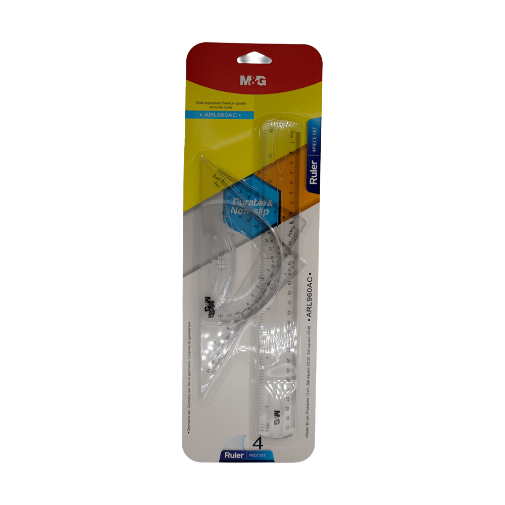 Kit règles 30cm 4 pièces ARL960AC