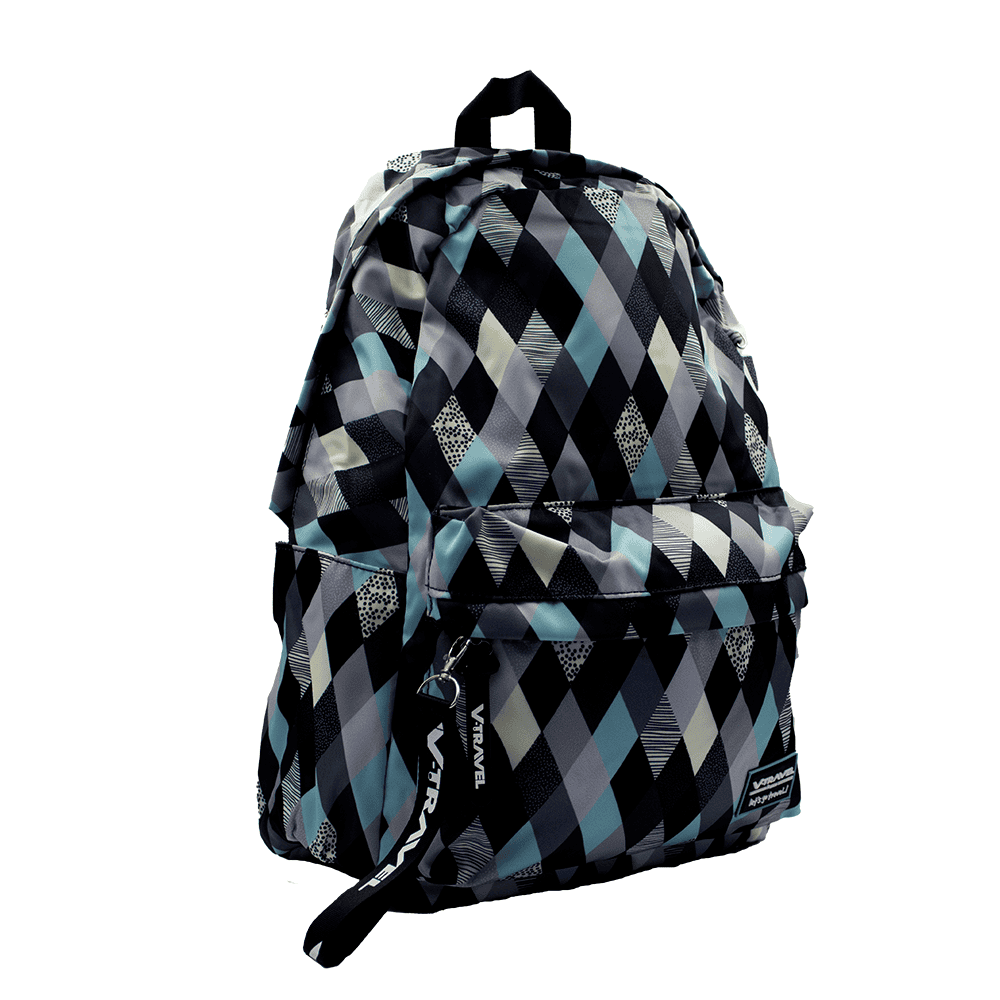 Sac à dos V-Travel France Cubes noir et vert menthe