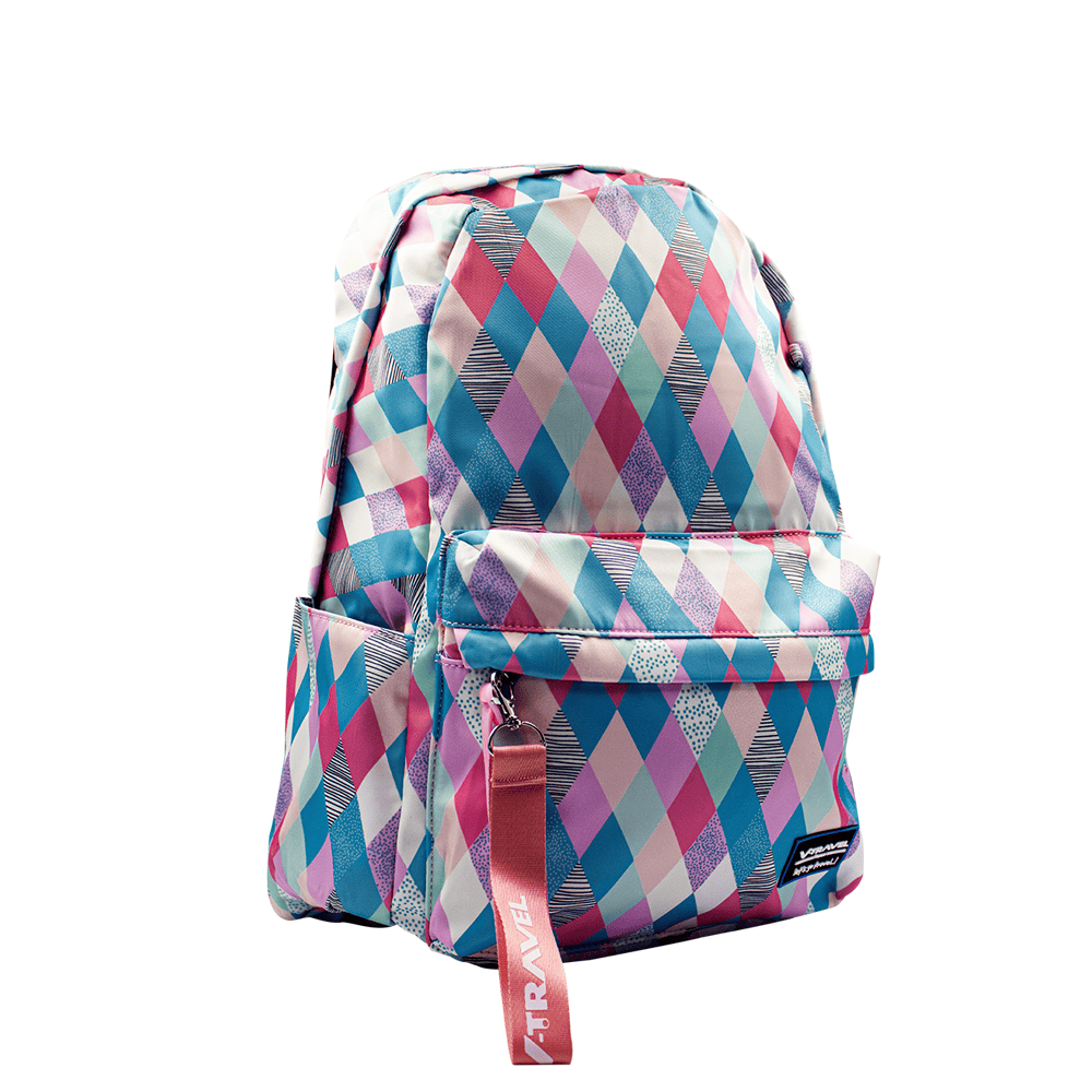 Sac à dos V-Travel France Cubes rose pastel