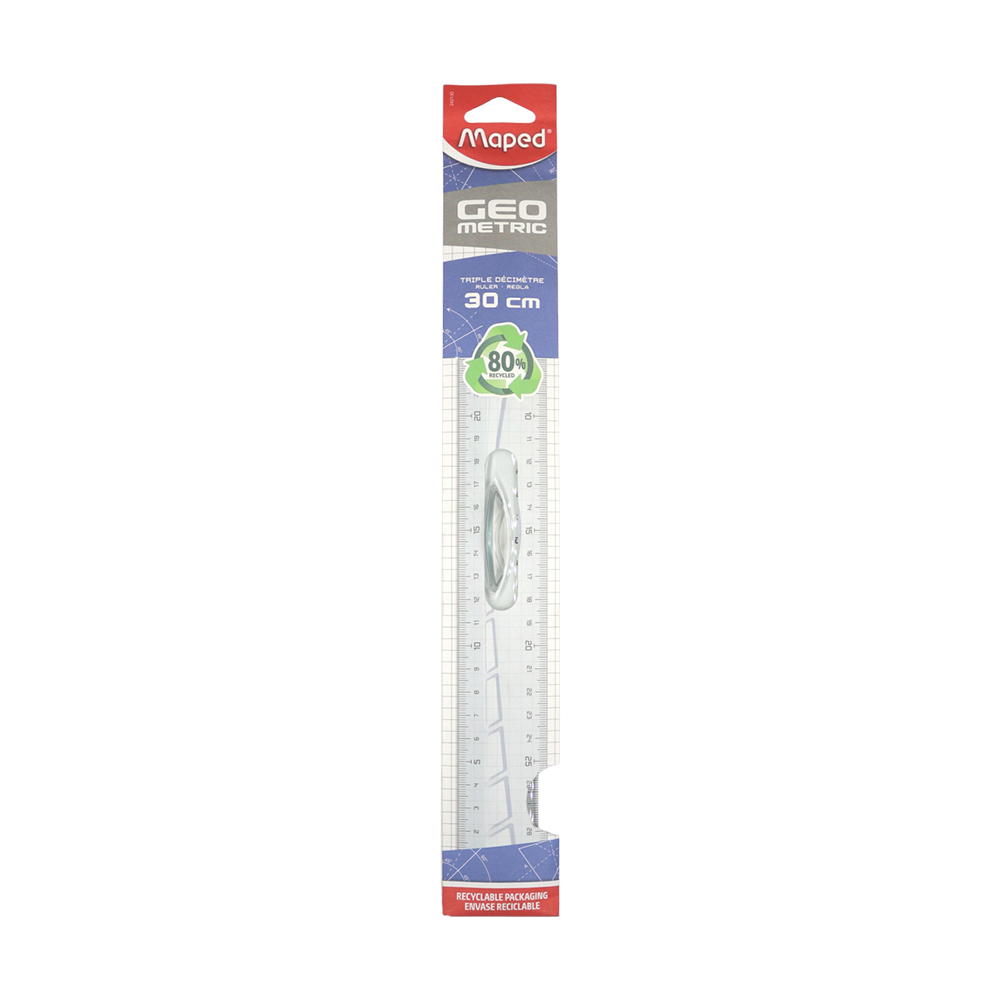 Règle triple décimètre 30cm