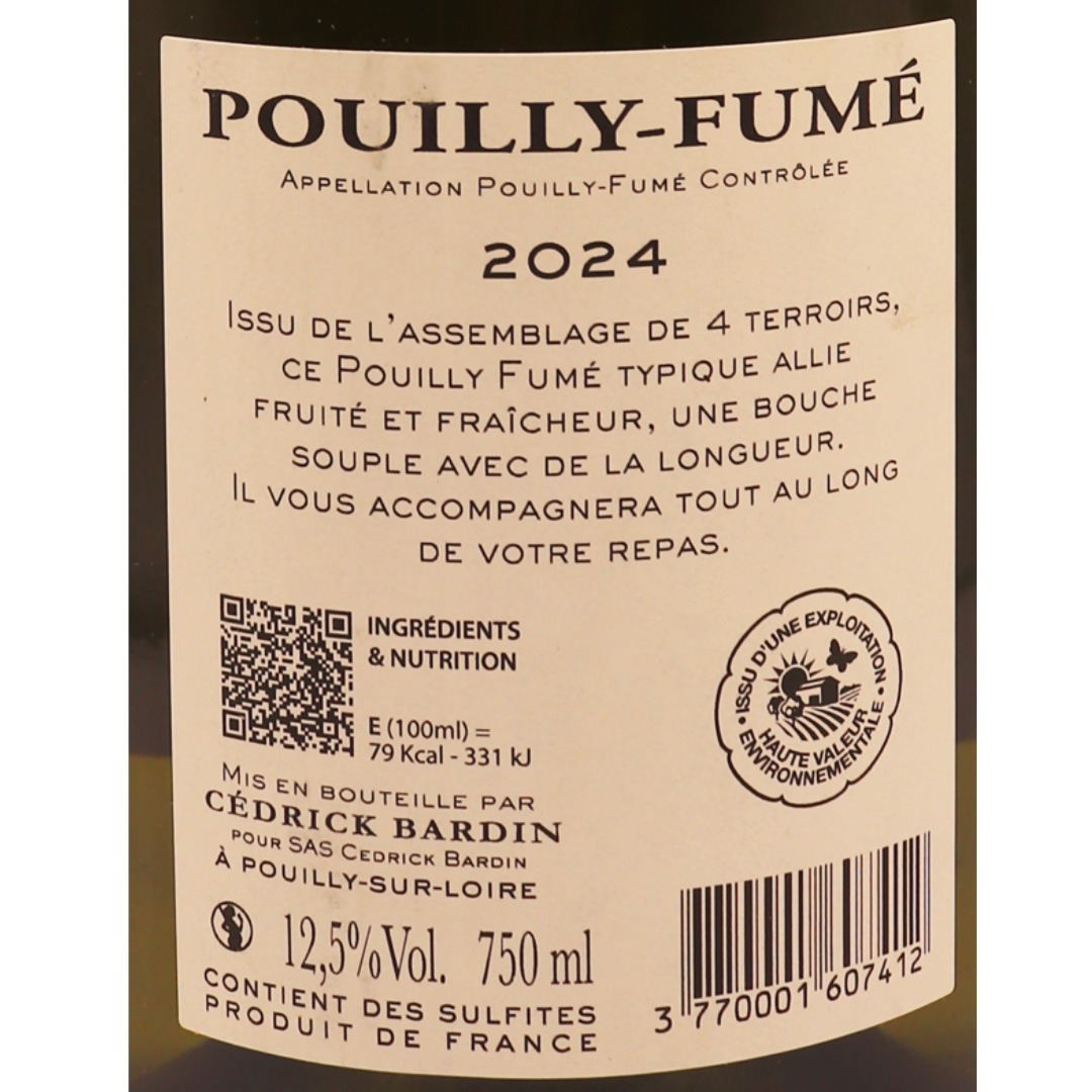 Loire Blanc Pouilly Fumé Domaine Cedrick Bardin 24 75cl