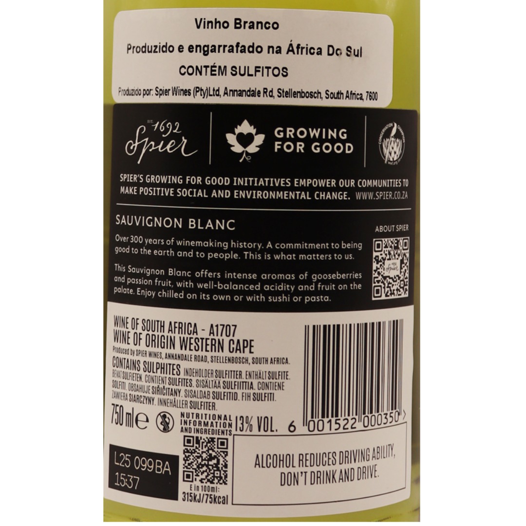Afrique du Sud Blanc Sauvignon Classic Spier 25 75cl
