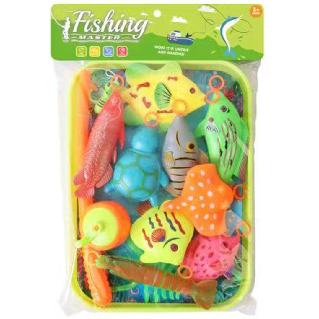 Kit de pêche d'imitation avec animaux marins