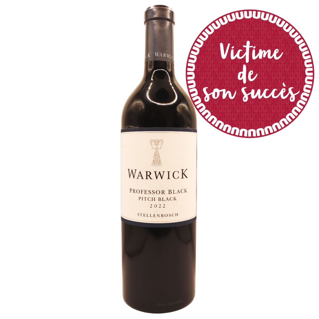 Afrique du Sud rouge Prof Pitch Black Warwick 22 75cl