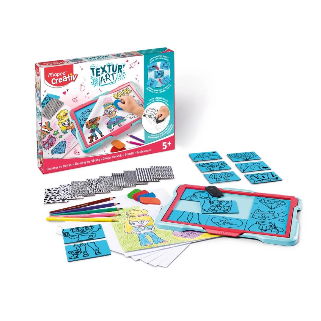 Set de coloriage drawing table textu'art fashion